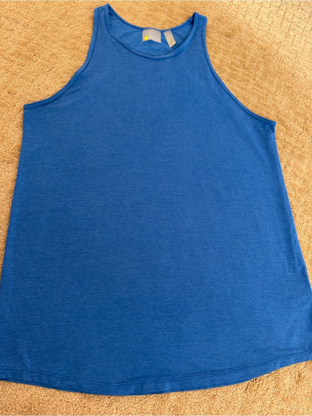 Zella Blue Racerback Performance Workout Tank Top Size Small